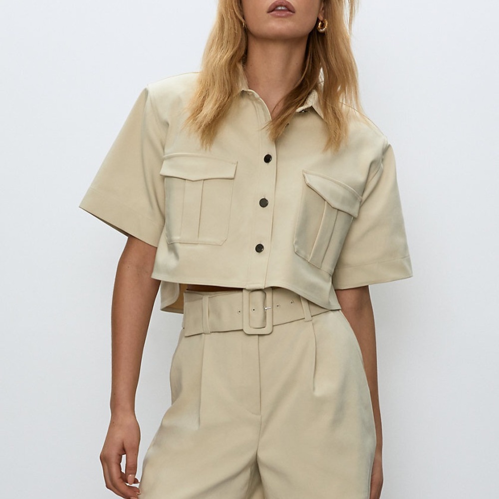 Aritzia babaton torino cropped shirt/jacket